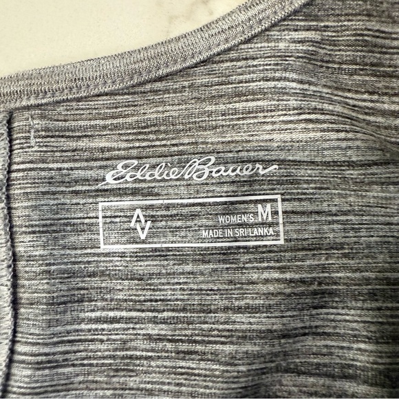 Eddie Bauer Twist Front VNeck Sleeveless A-Line Dress Womens Medium Heather Gray - Picture 4 of 7